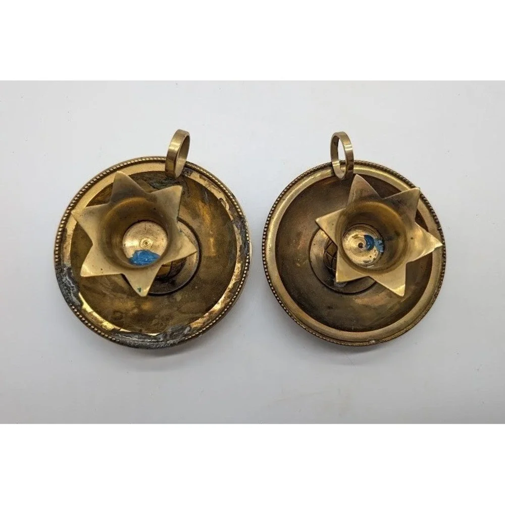 2 Set Vintage Brass Pineapple Chamberstick Candle Holders 4